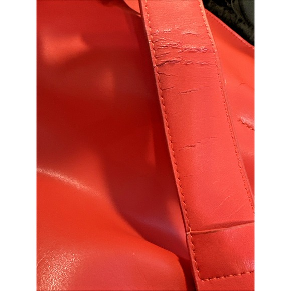 Co-Lab COLAB Christopher Kon Tote Bag leather handbag tassel Orange-Red - Picture 12 of 14